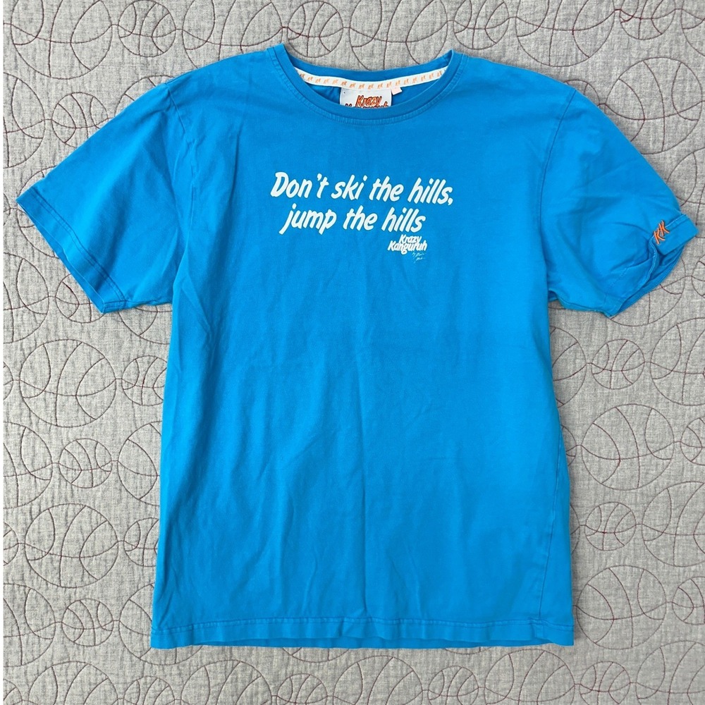 Krazy Kanguruh St Anton T-Shirt Blue Ski Graphic Crew Neck / Mens‎ Large